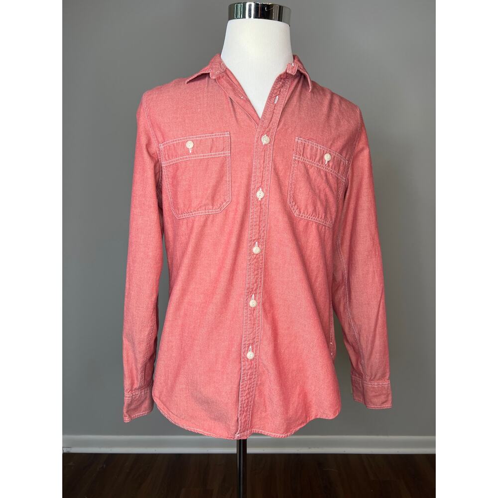 Jcrew 100% Cotton Chambray Shirt L/S Size Medium